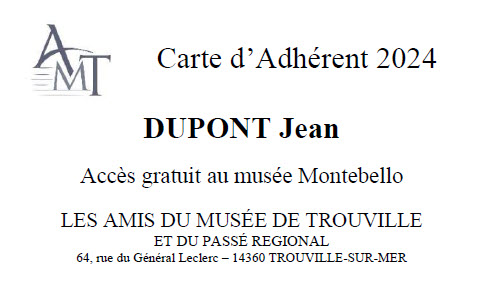 Carte Adhérent